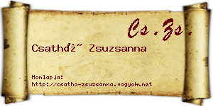 Csathó Zsuzsanna névjegykártya
