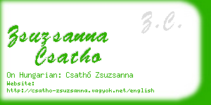 zsuzsanna csatho business card